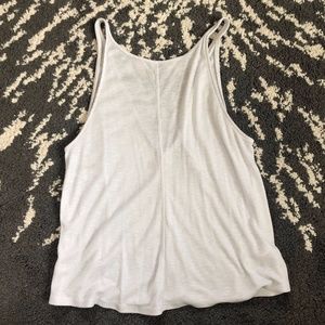Free People white low-back tank top
